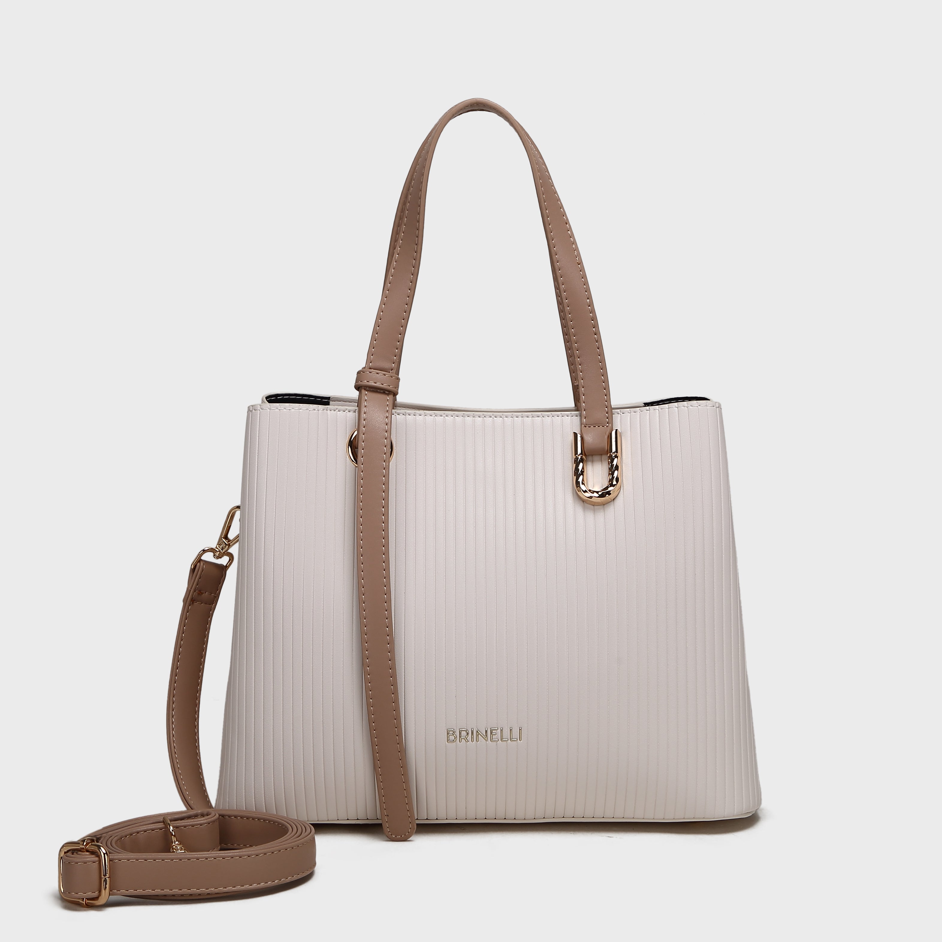 Brinelli Duchess  Structured Tote bag Beige & tan