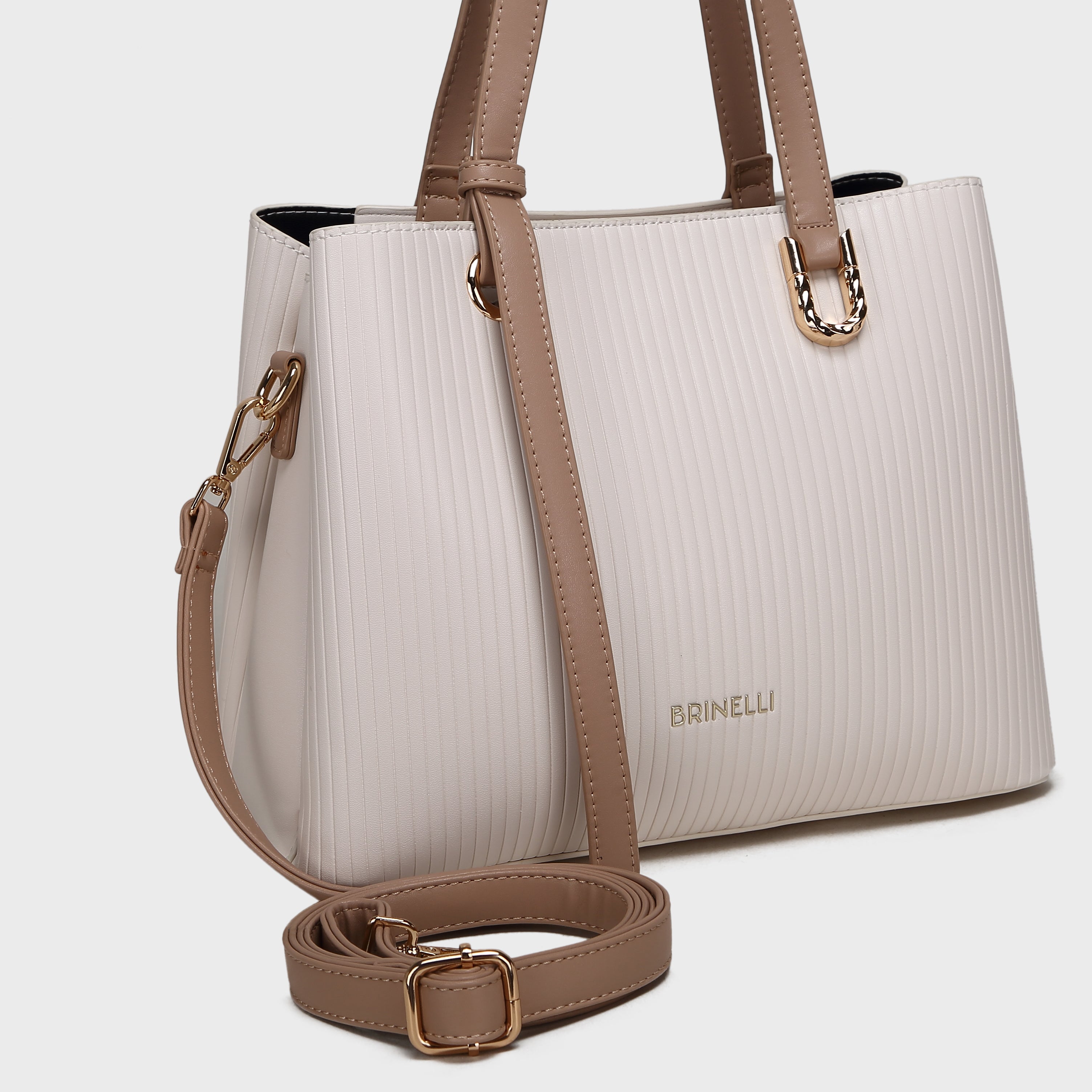 Brinelli Duchess  Structured Tote bag Beige & tan
