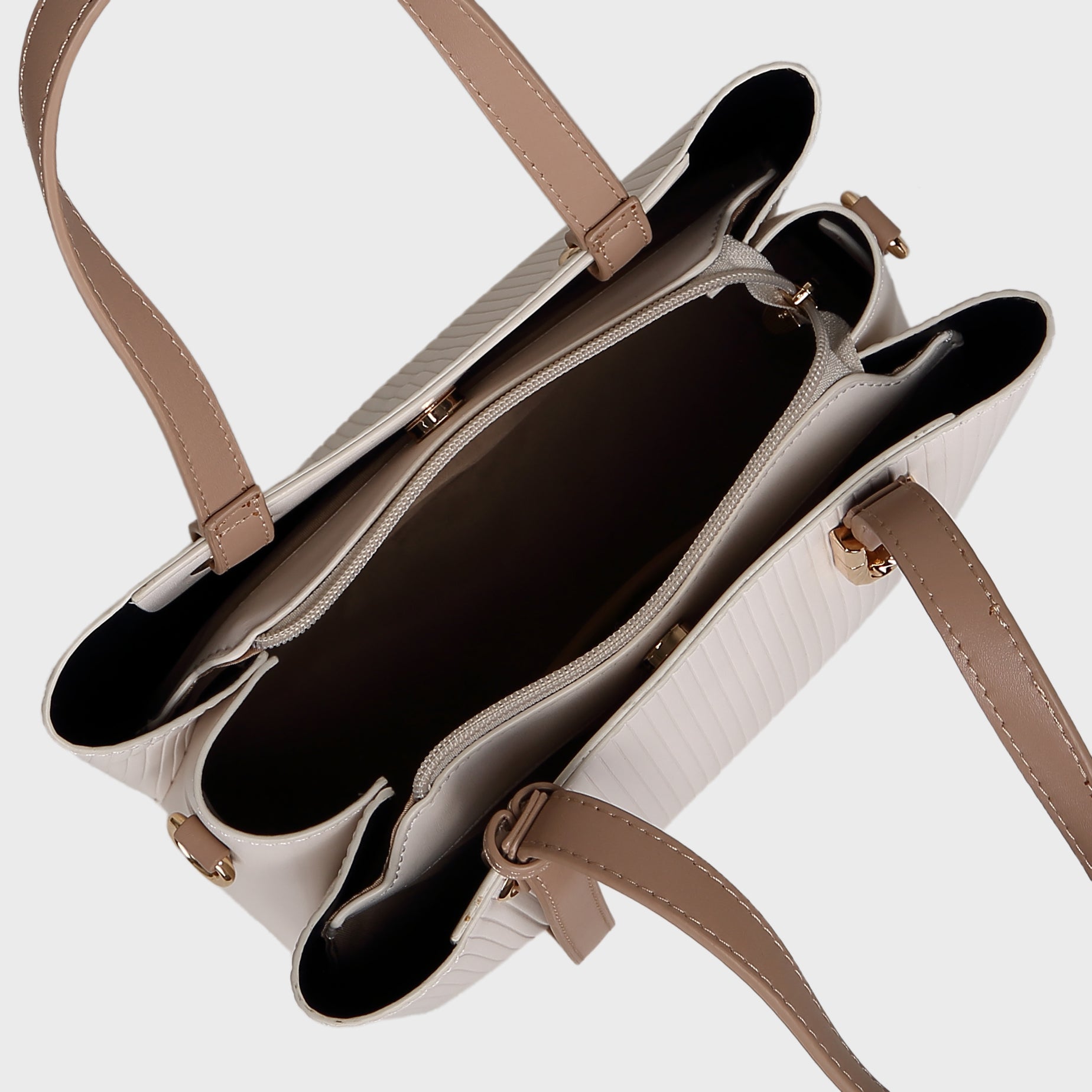 Brinelli Duchess  Structured Tote bag Beige & tan