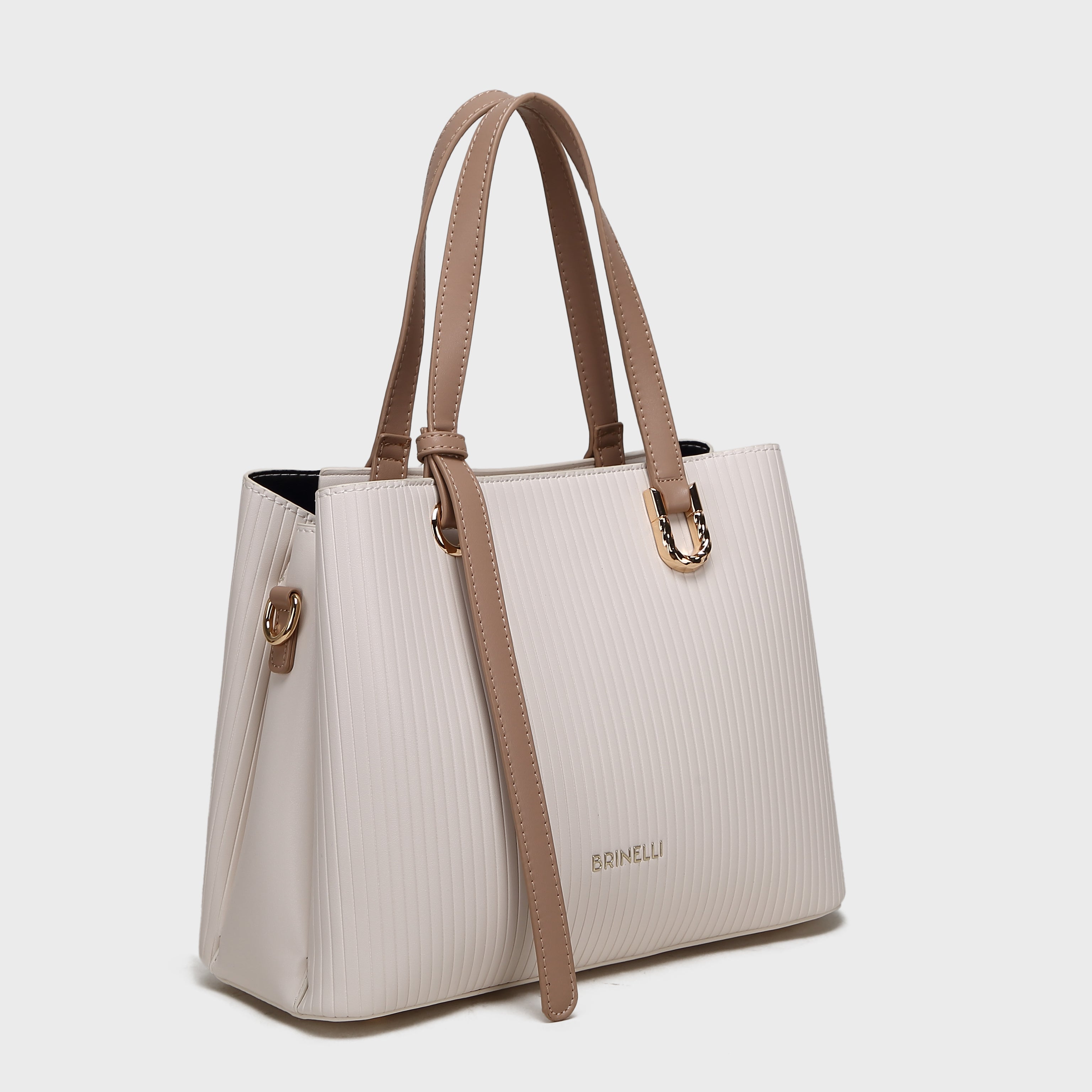 Brinelli Duchess  Structured Tote bag Beige & tan