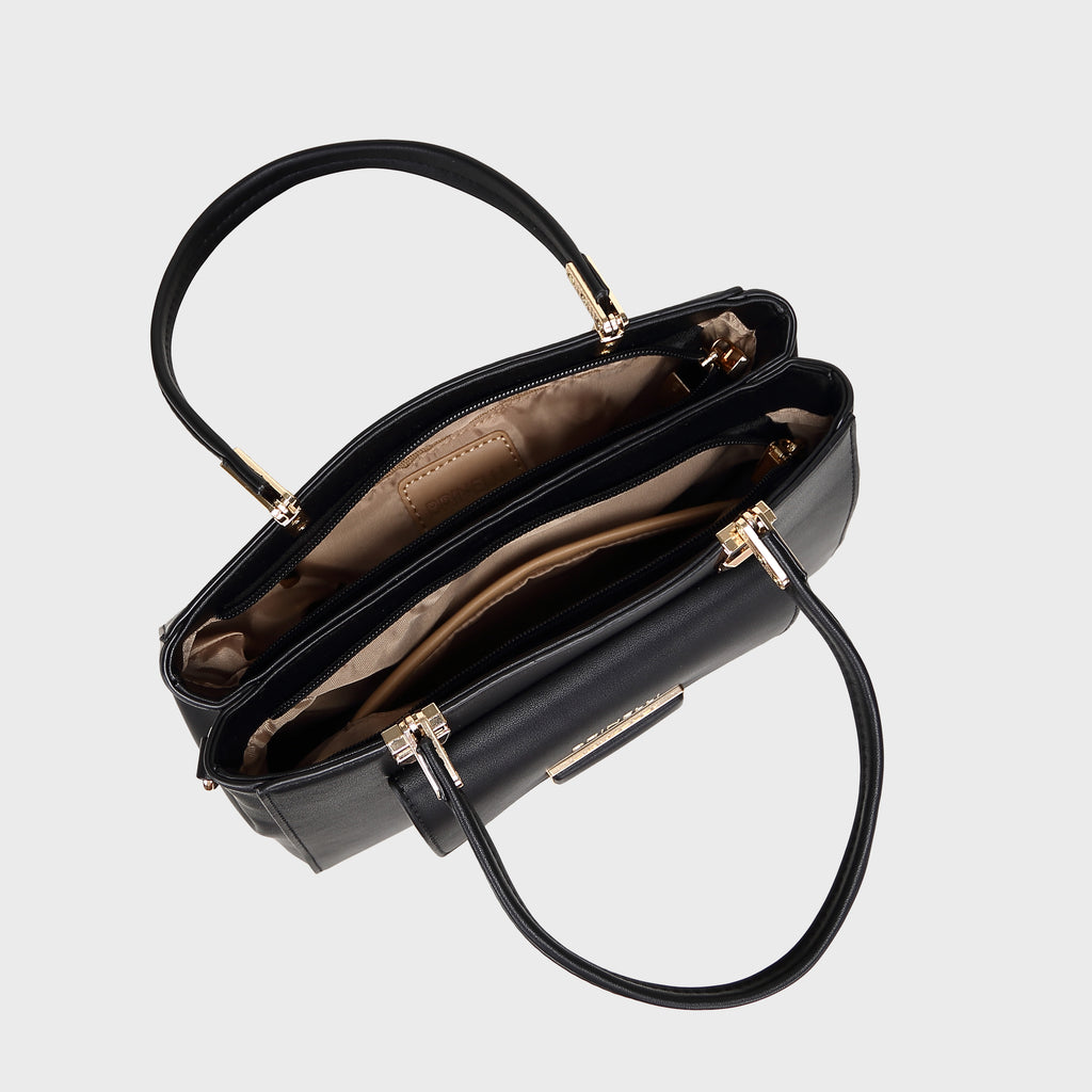 Brinelli Twofold Shoulder Tote Bag Black