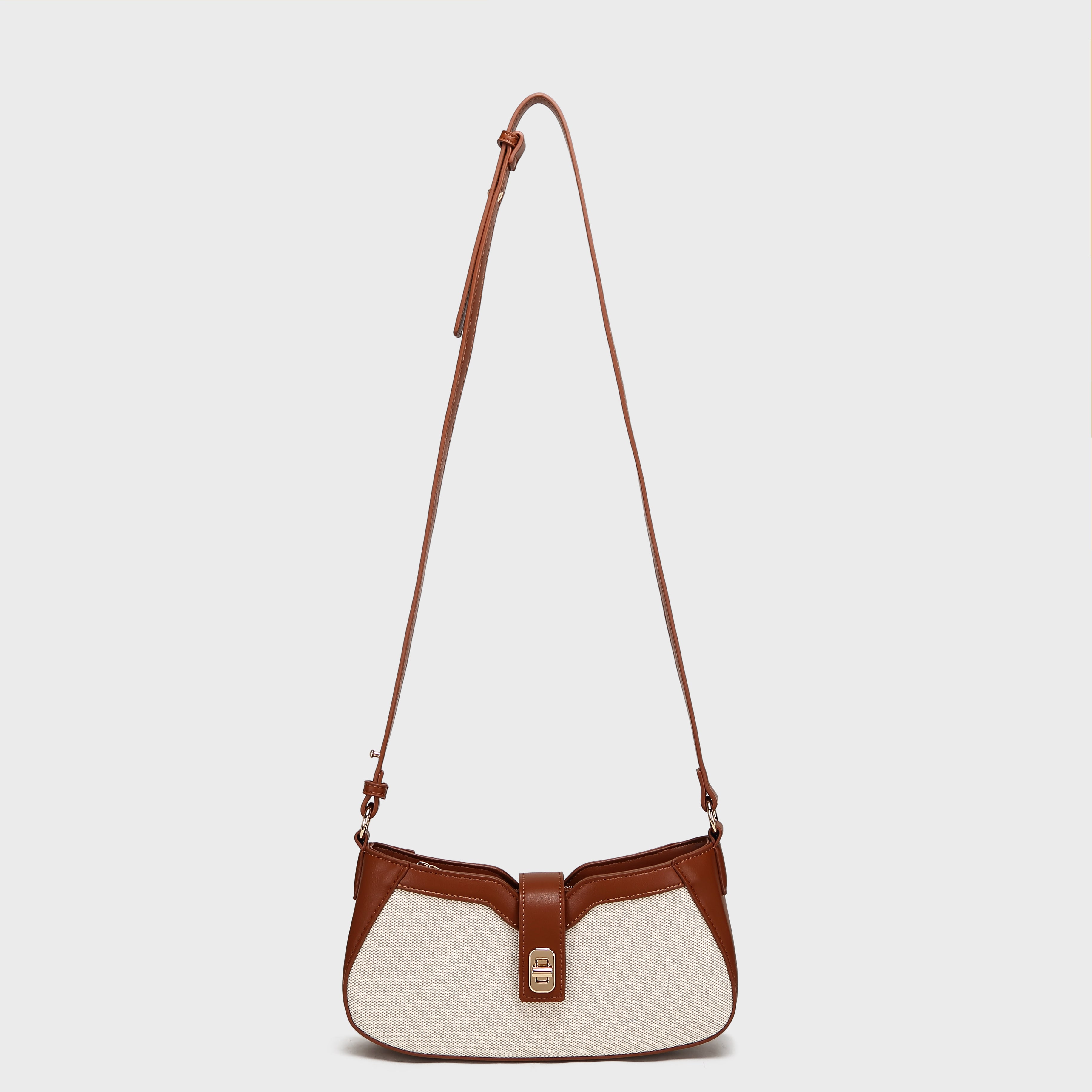 Brinelli Verona  Crossbody Shoulder Bag Brown/Off White