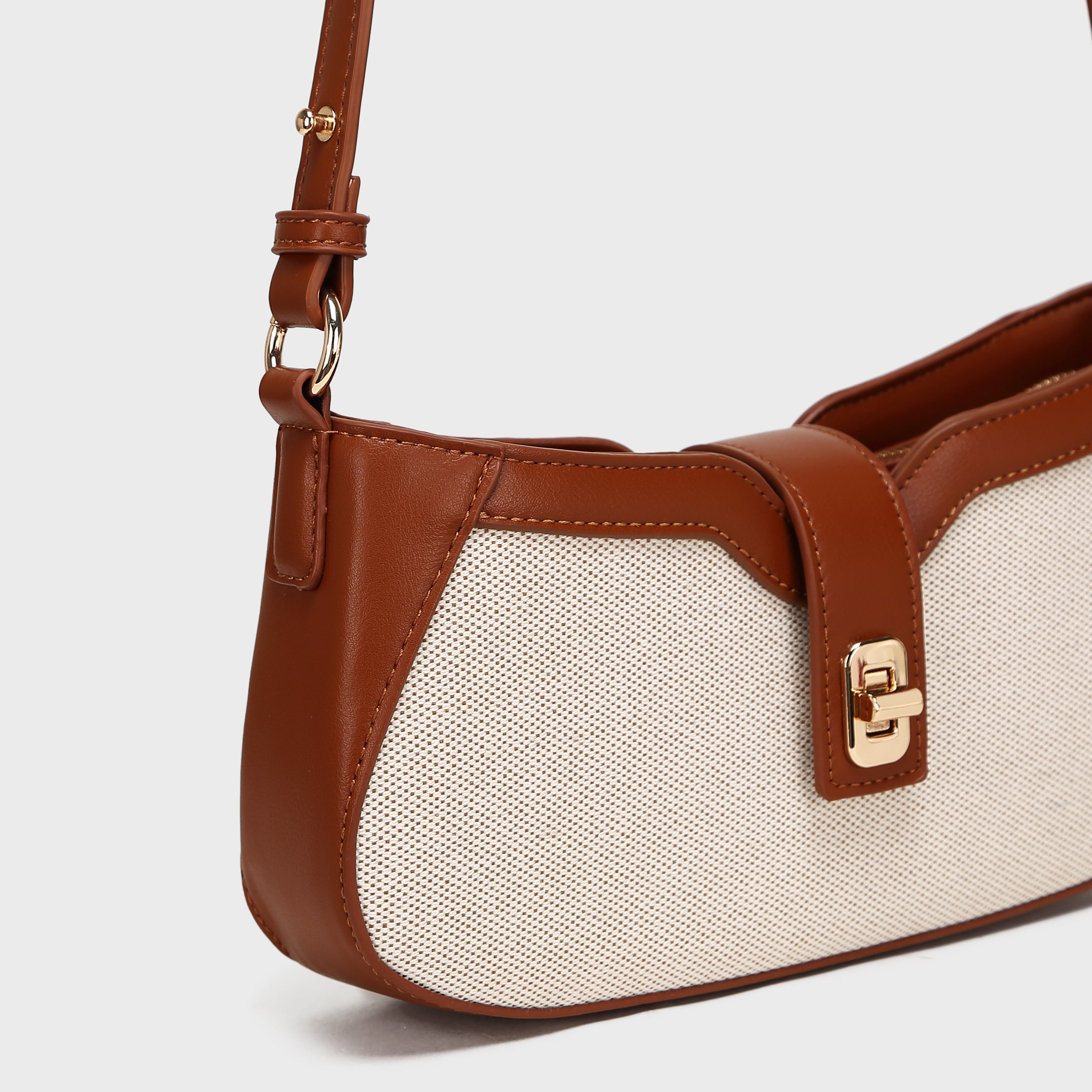 Brinelli Verona  Crossbody Shoulder Bag Brown/Off White