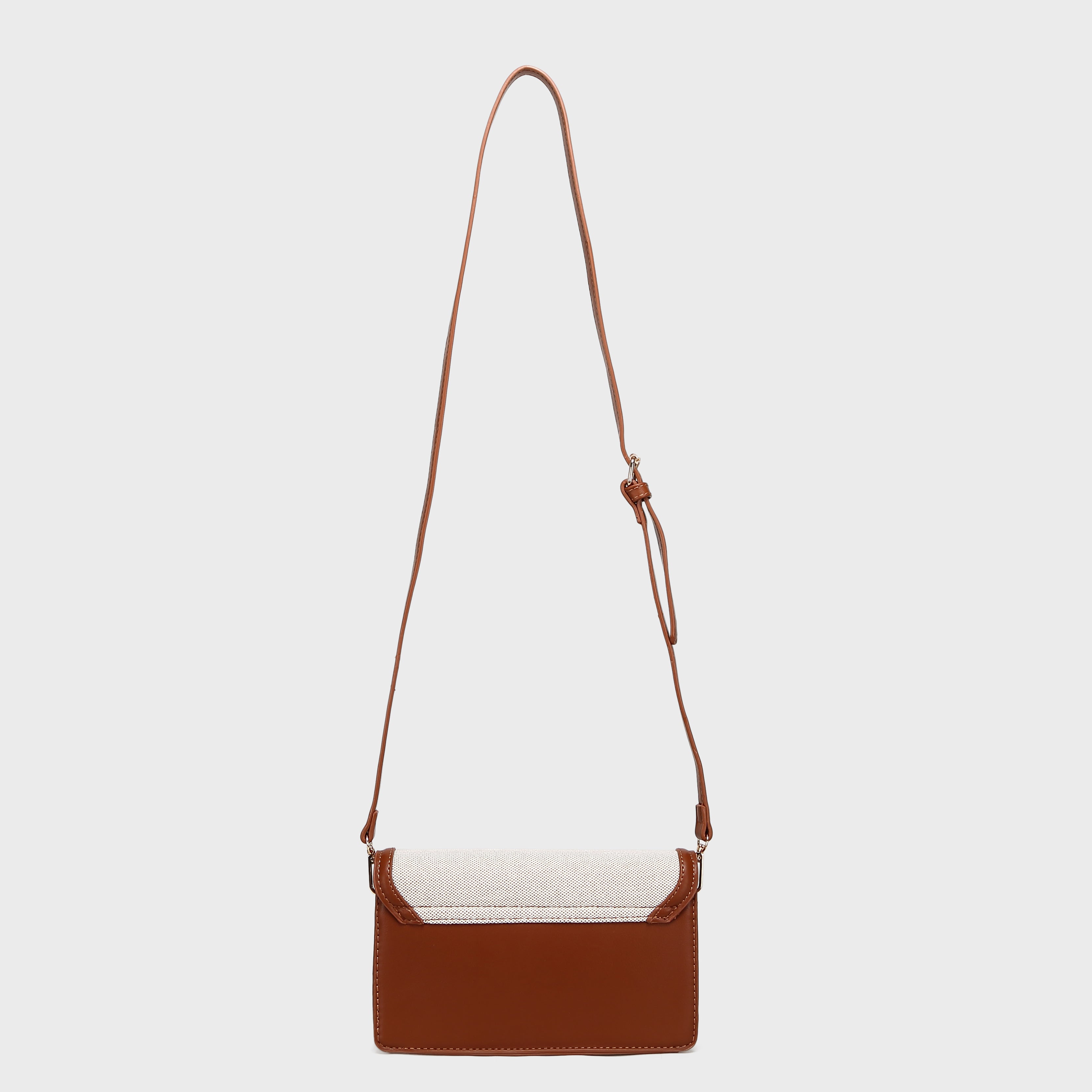 Brinelli Ava Shoulder Crossbody Bag Brown/Off White