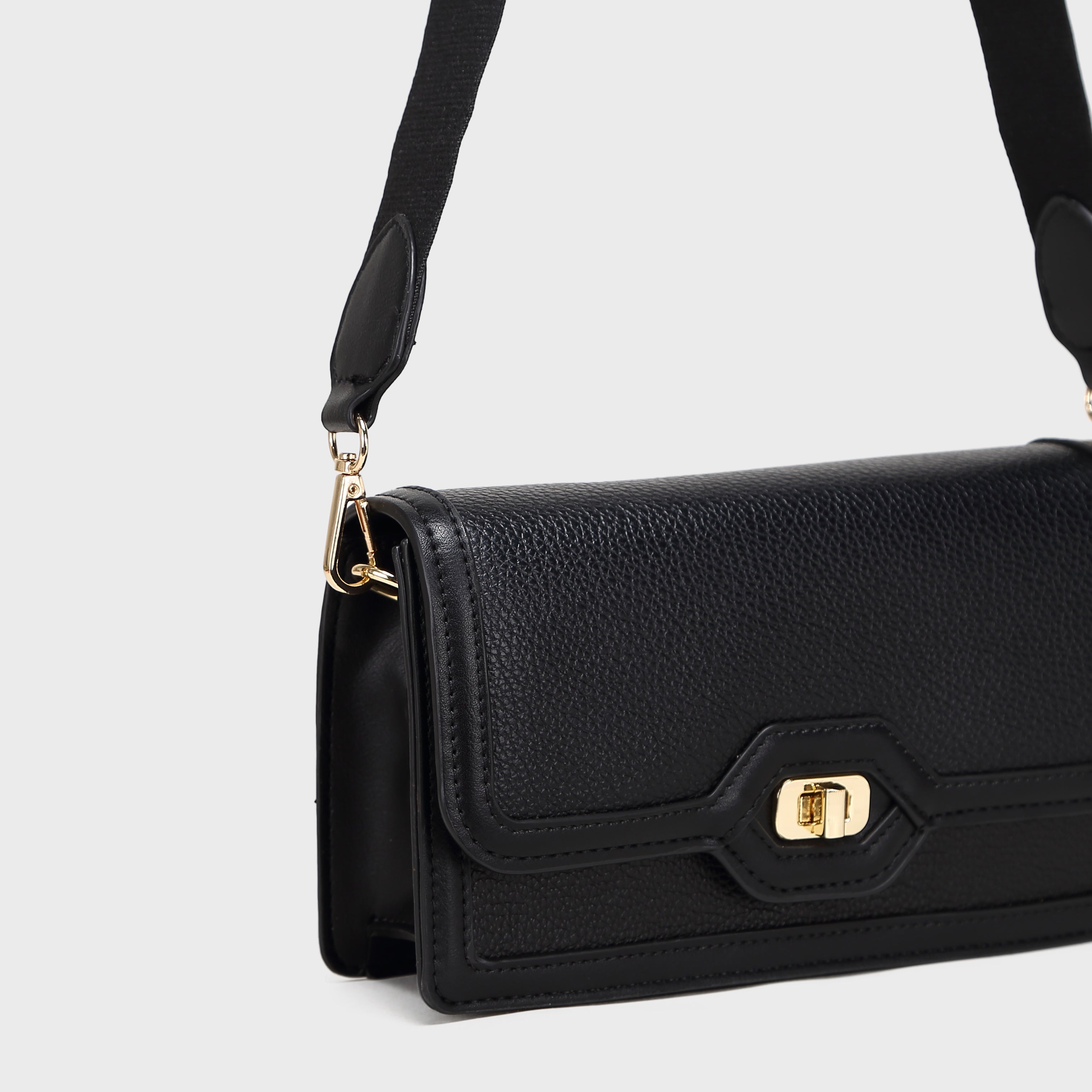 Brinelli Ava Shoulder Crossbody Bag Black/Black