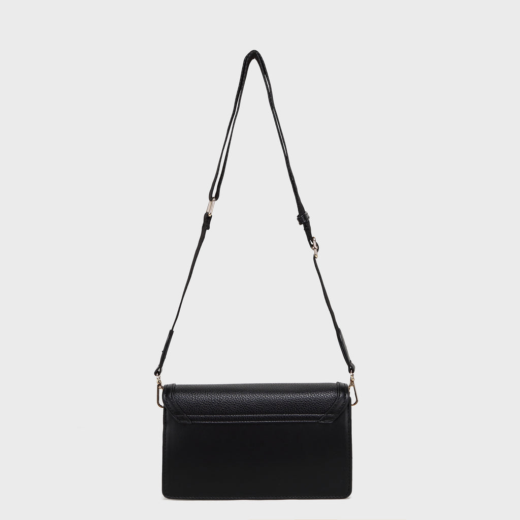 Brinelli Ava Shoulder Crossbody Bag Black/Black
