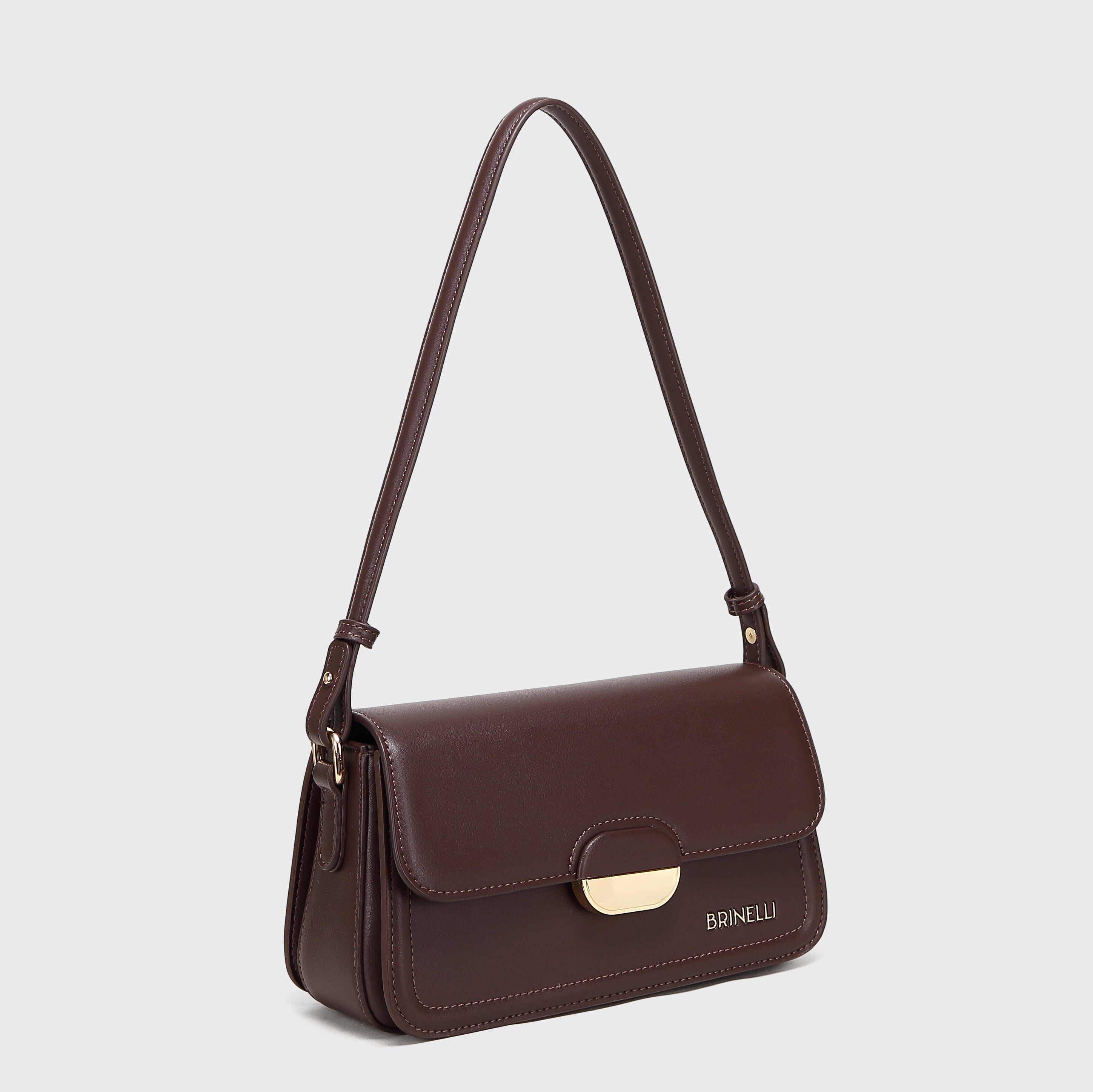 Brinelli Linea Shoulder Crossbody Bag Brown