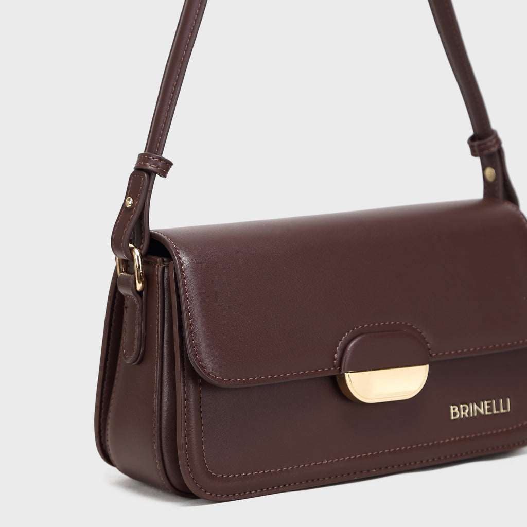 Brinelli Linea Shoulder Crossbody Bag Brown