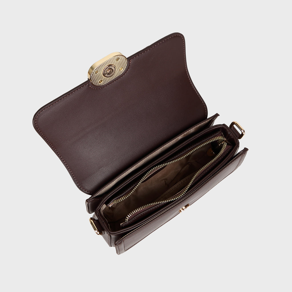 Brinelli Linea Shoulder Crossbody Bag Brown