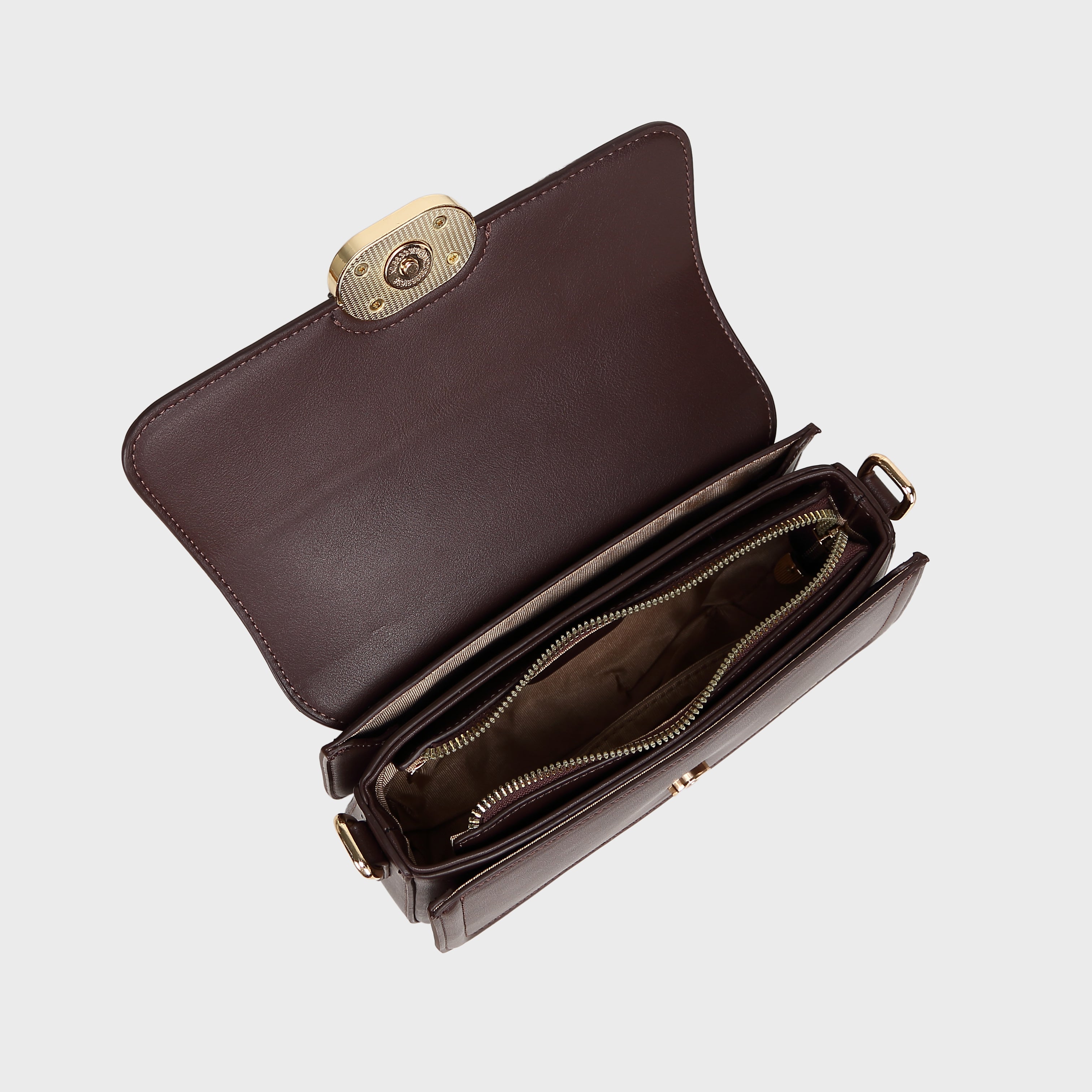 Brinelli Linea Shoulder Crossbody Bag Brown