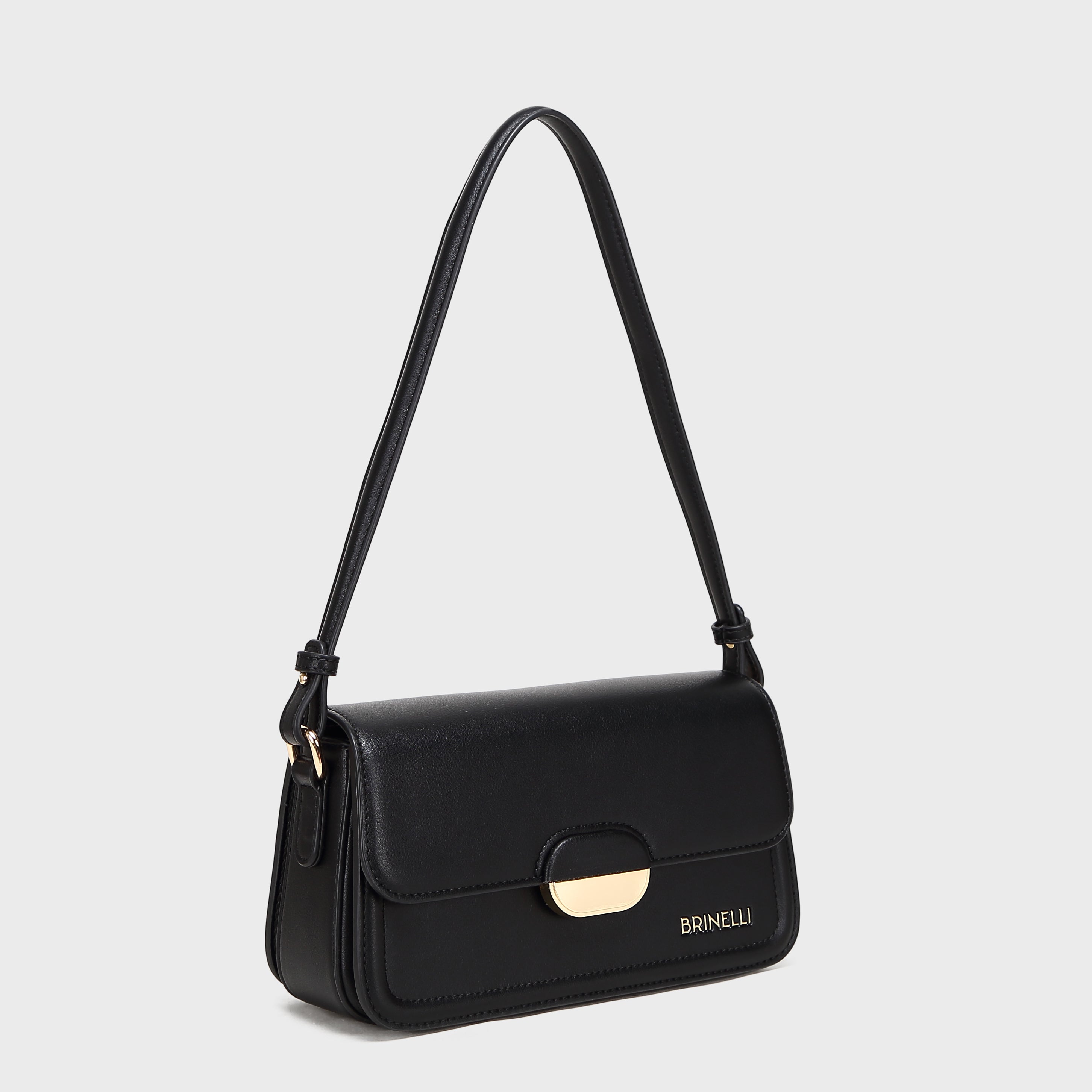 Brinelli Linea Shoulder Crossbody Bag Black