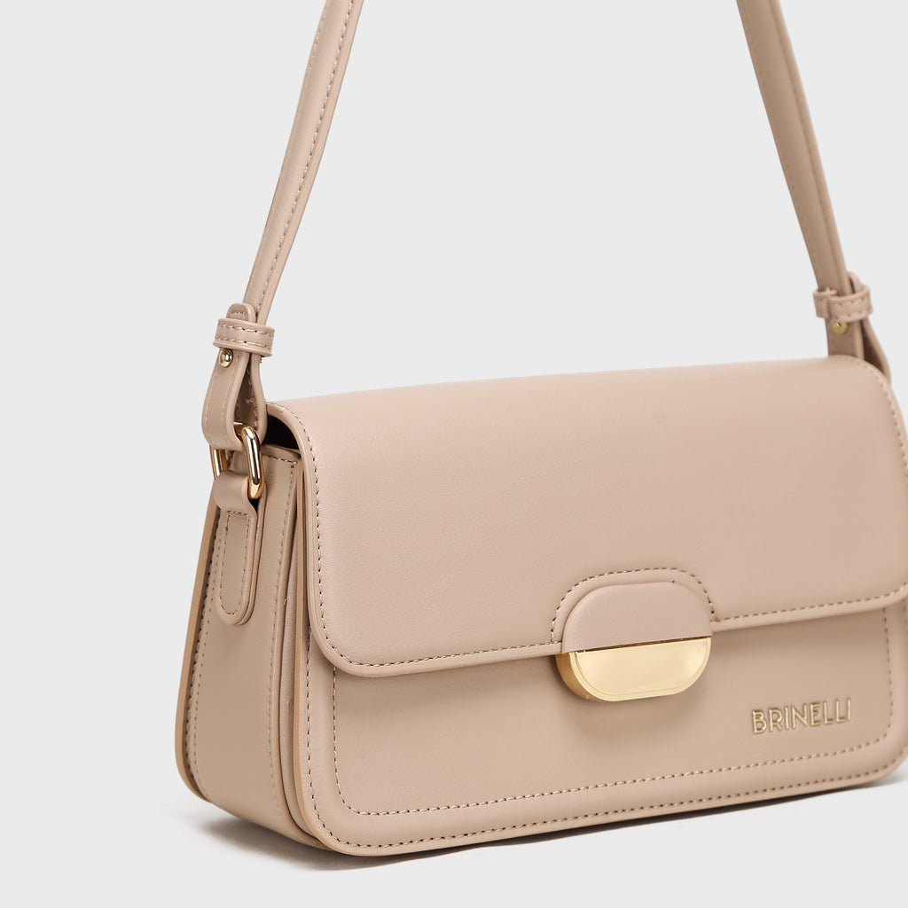 Brinelli Linea Shoulder Crossbody Bag Beige