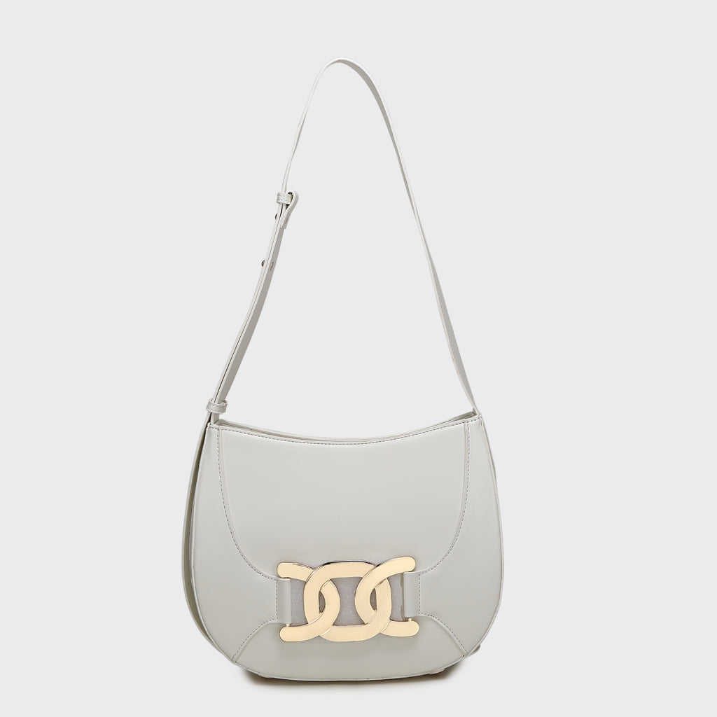 Brinelli Artemis Shoulder Hobo Bag White