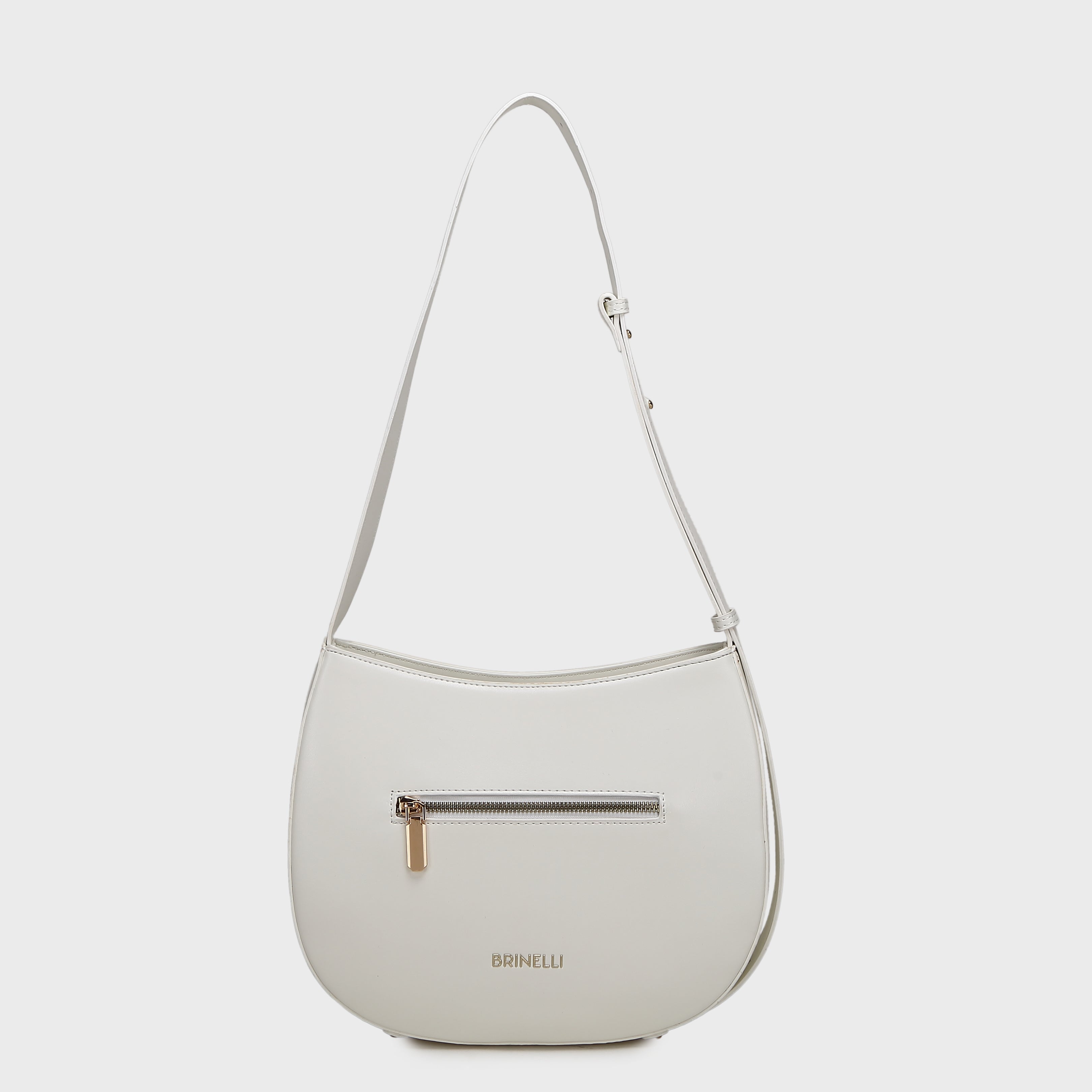 Brinelli Artemis Shoulder Hobo Bag White