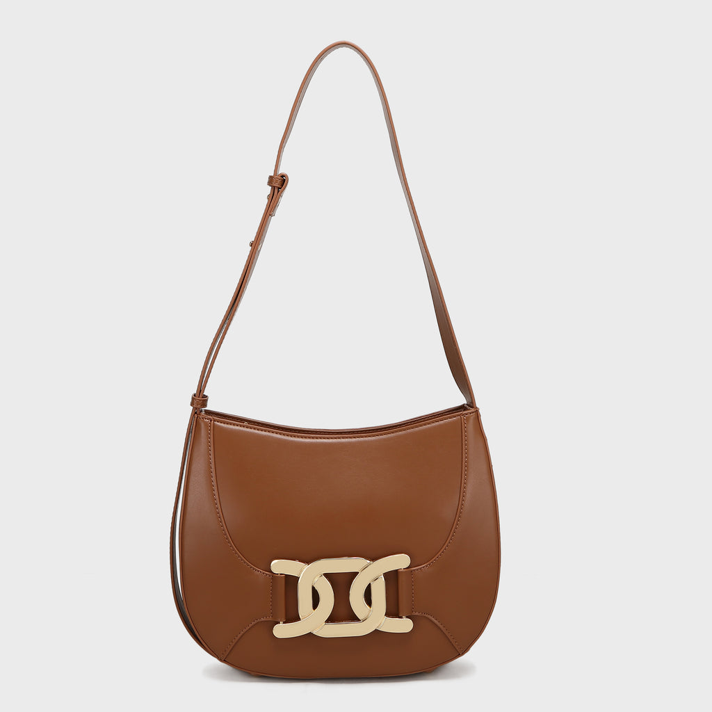 Brinelli Artemis Shoulder Hobo Bag Tan