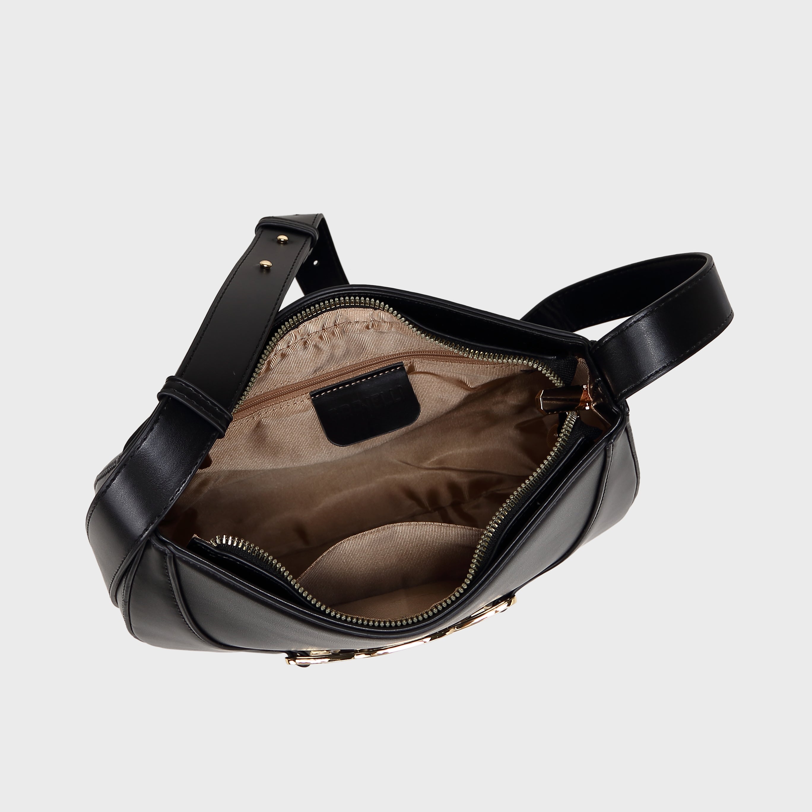 Brinelli Artemis Shoulder Hobo Bag Black