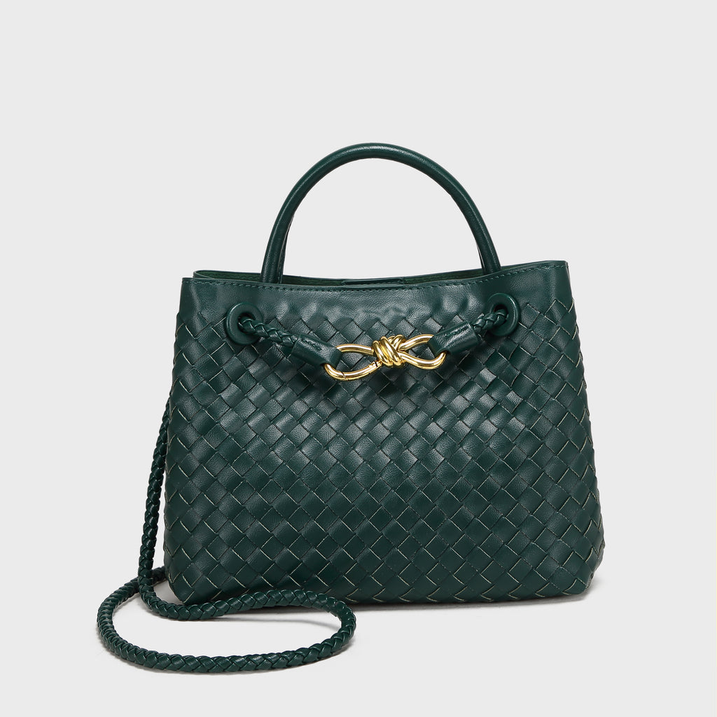 Brinelli Bowknot Satchel Style Tote Green