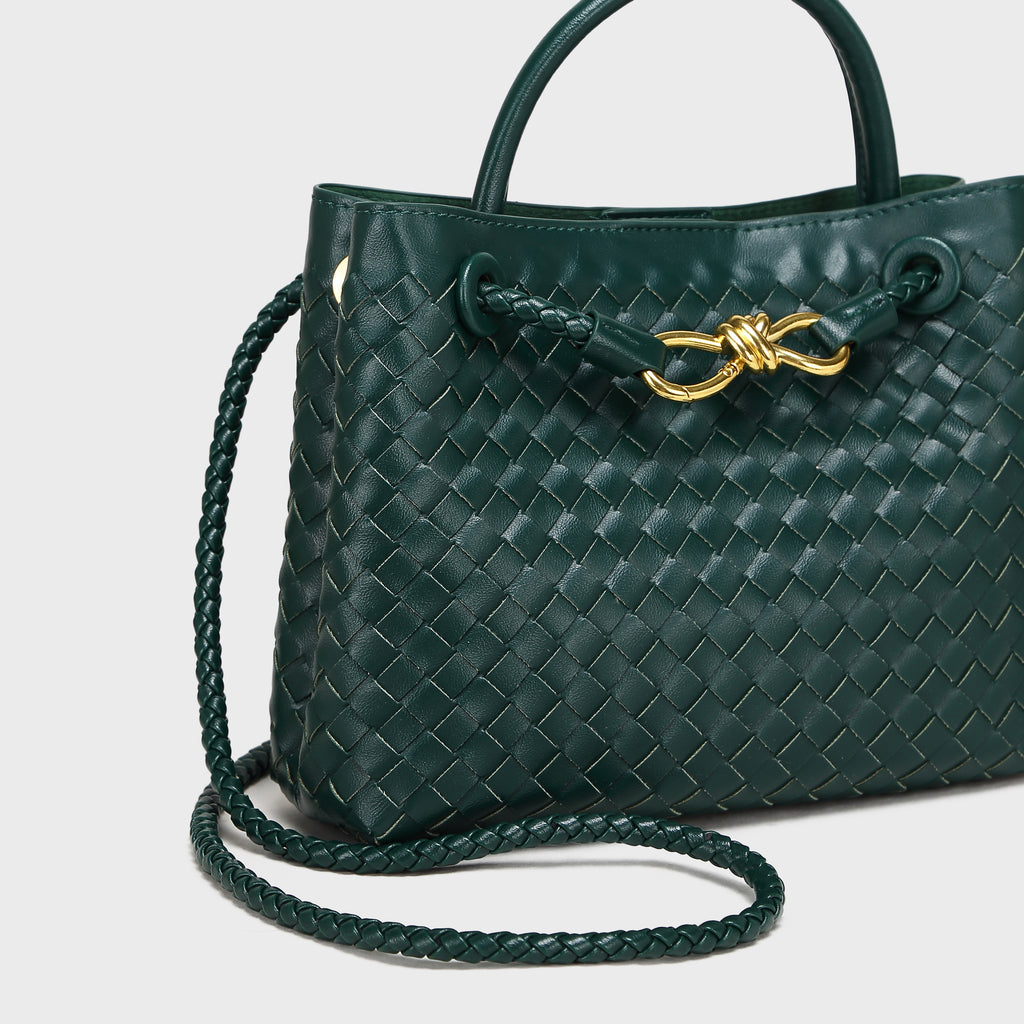 Brinelli Bowknot Satchel Style Tote Green