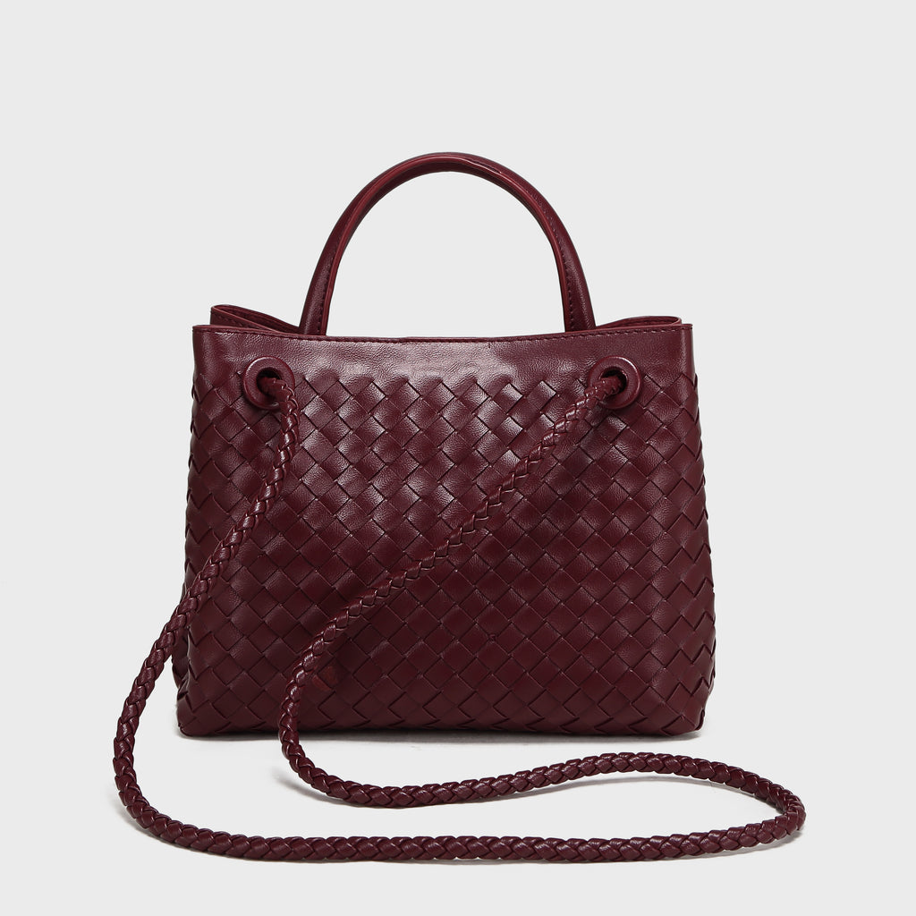 Brinelli Bowknot Satchel Style Tote Burgundy