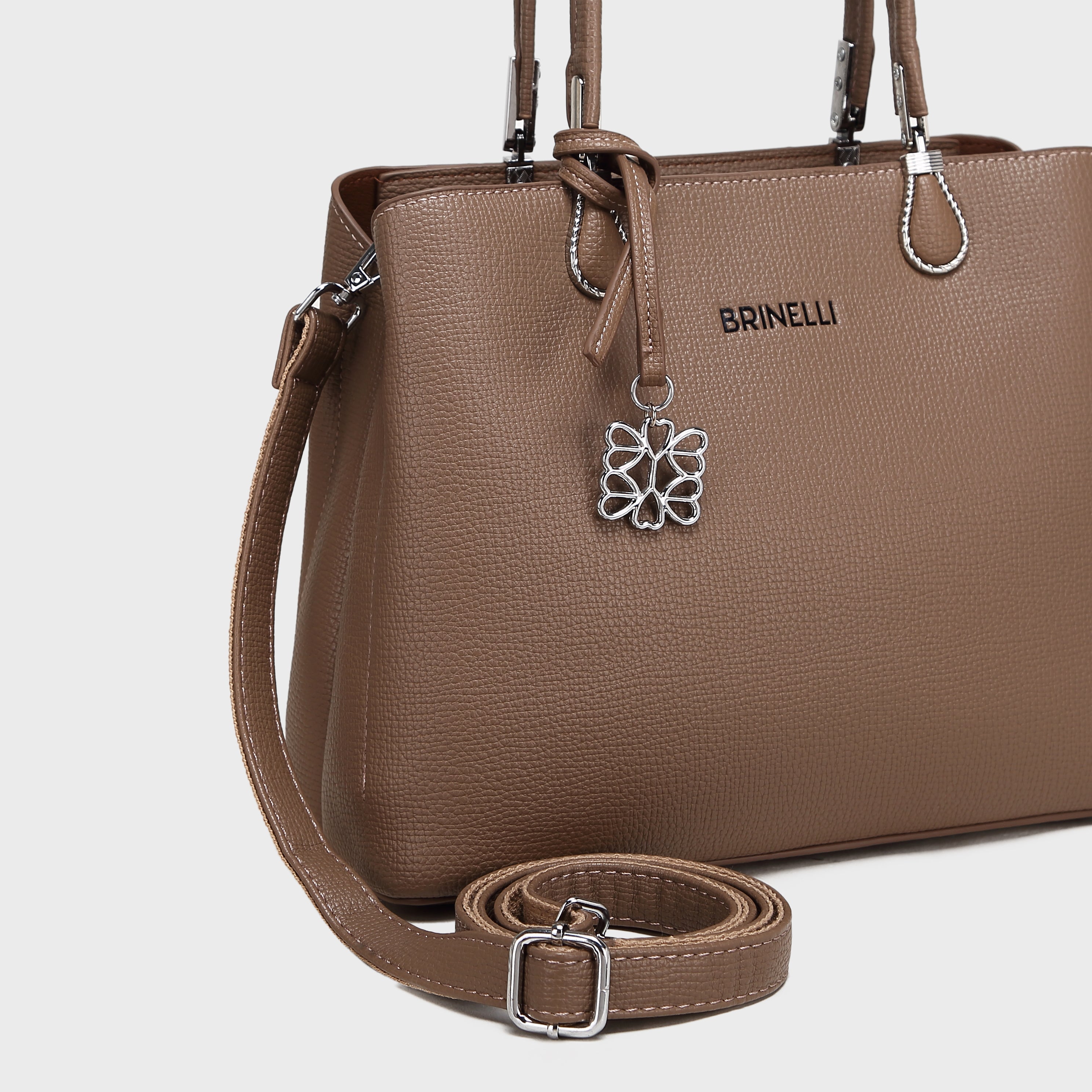 Brinelli Top Handle Tote Bag Brown