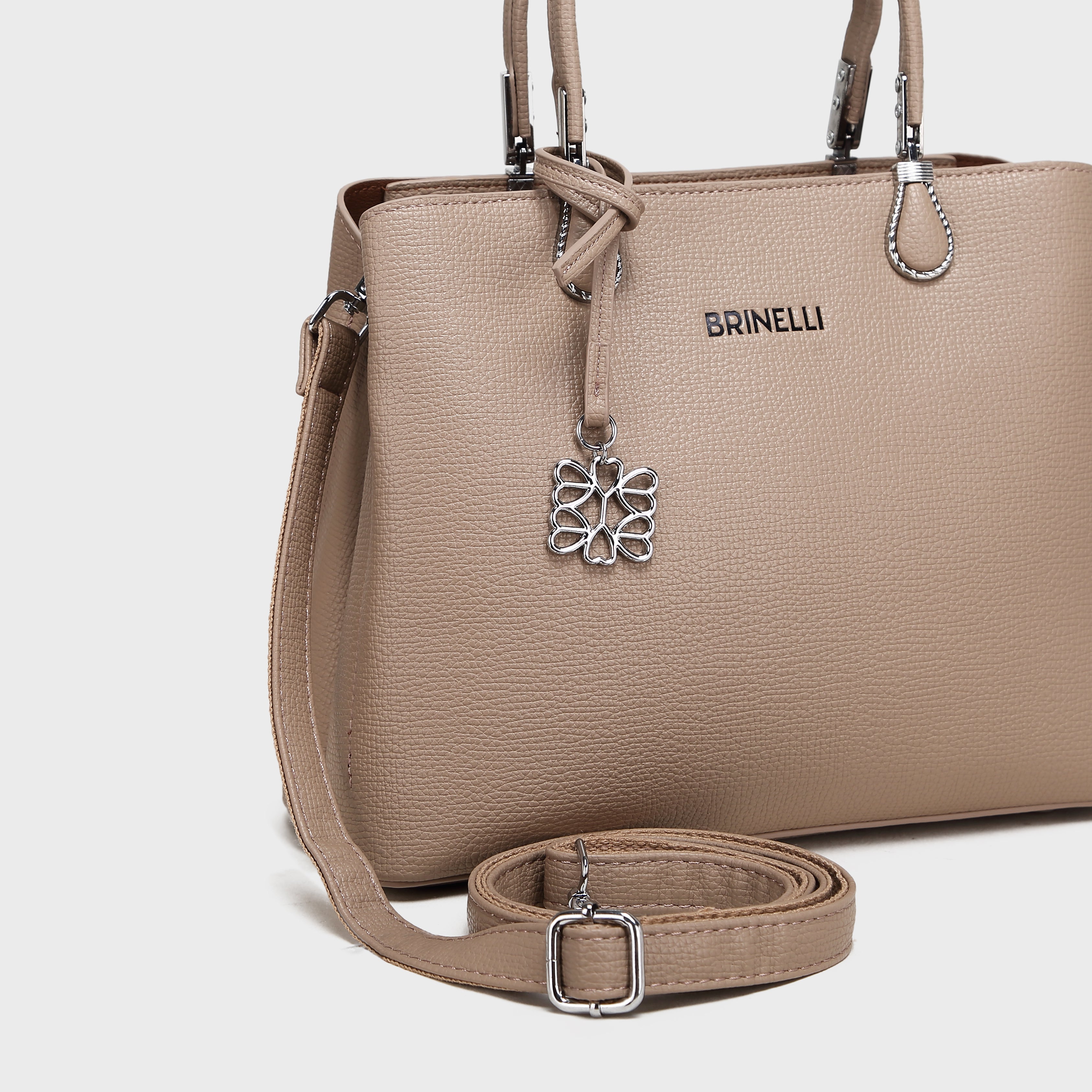 Brinelli Top Handle Tote Bag Beige & tan