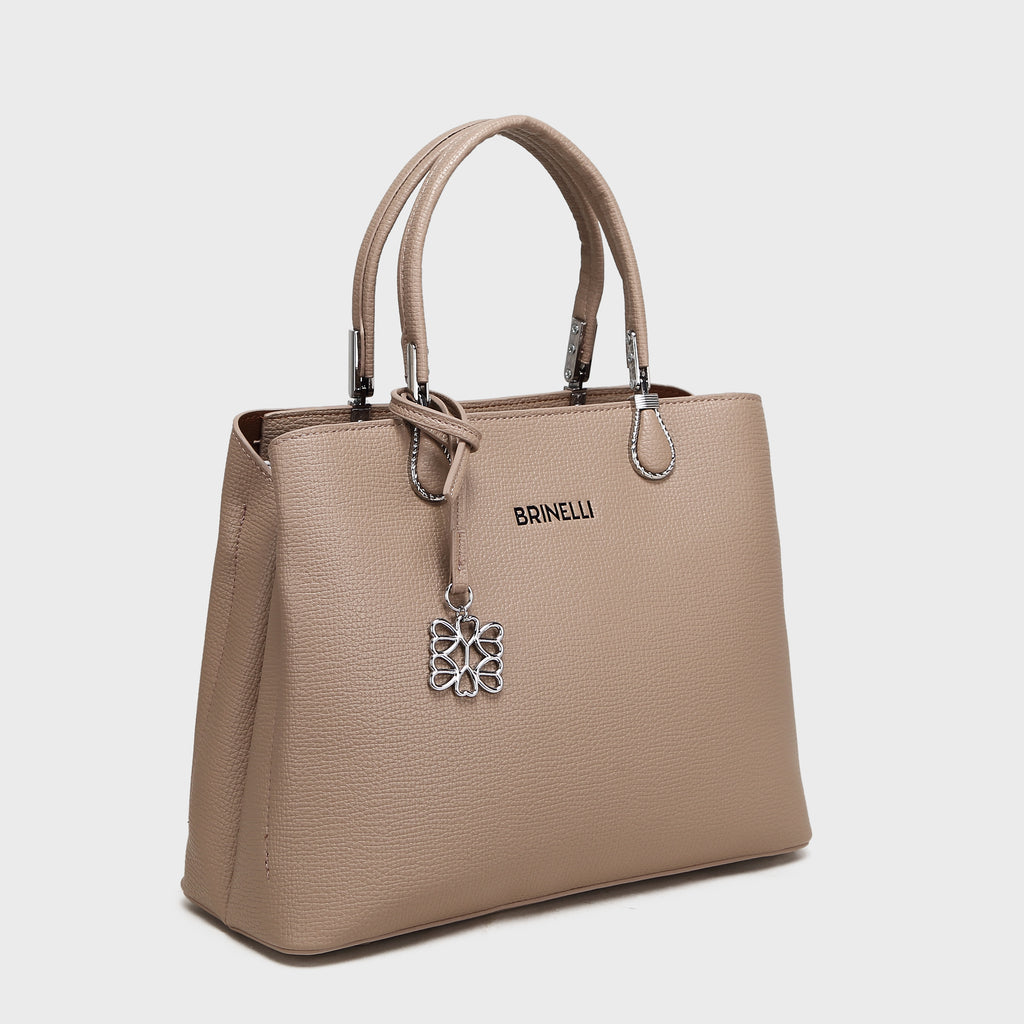 Brinelli Top Handle Tote Bag Beige & tan