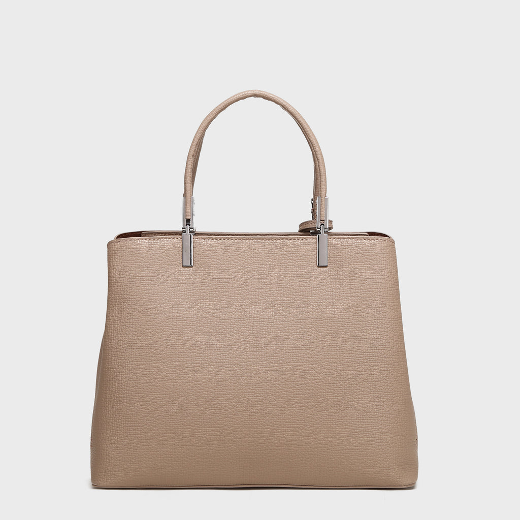 Brinelli Top Handle Tote Bag Beige & tan