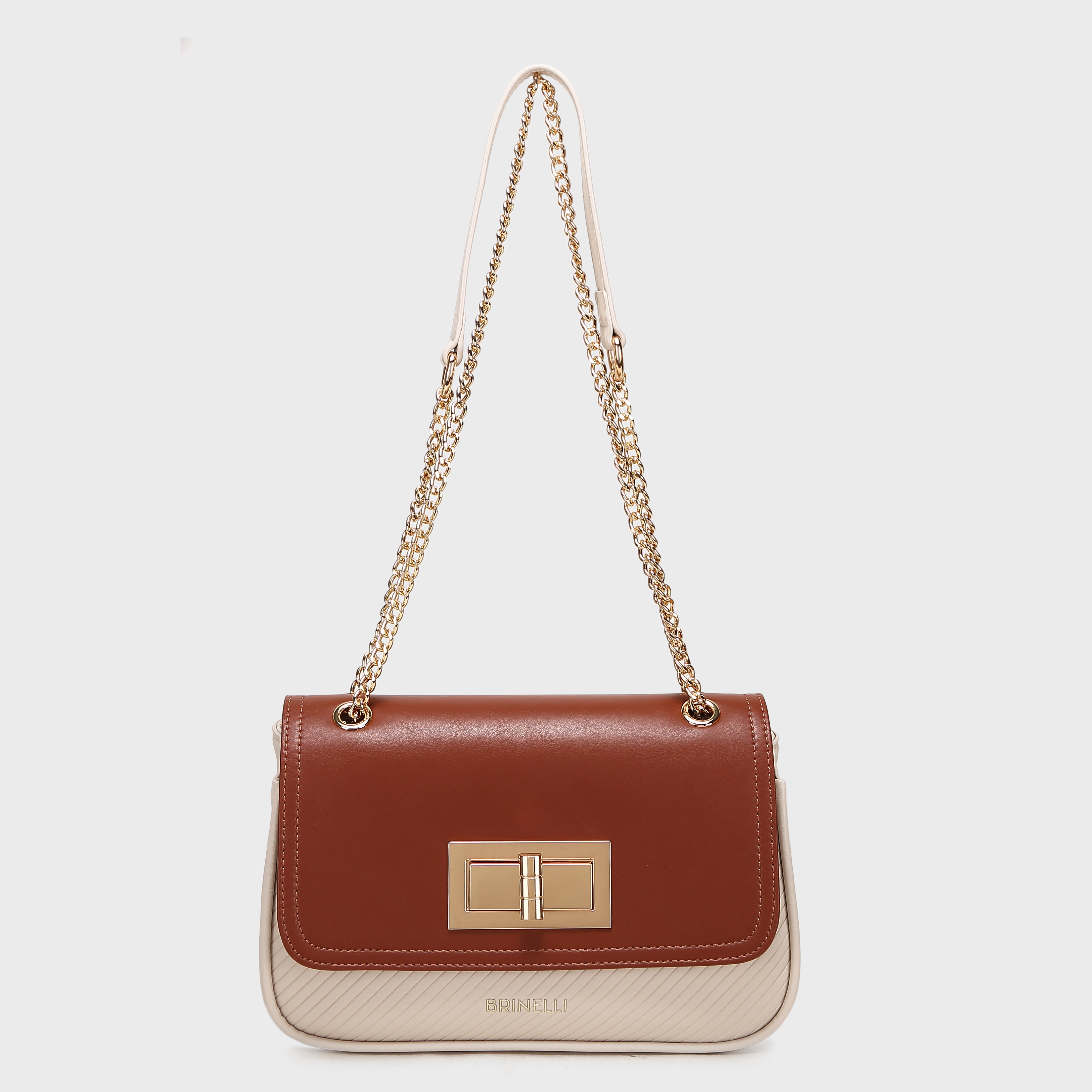 Brinelli Aurelia Shoulder Crossbody Bag Beige/ Tan