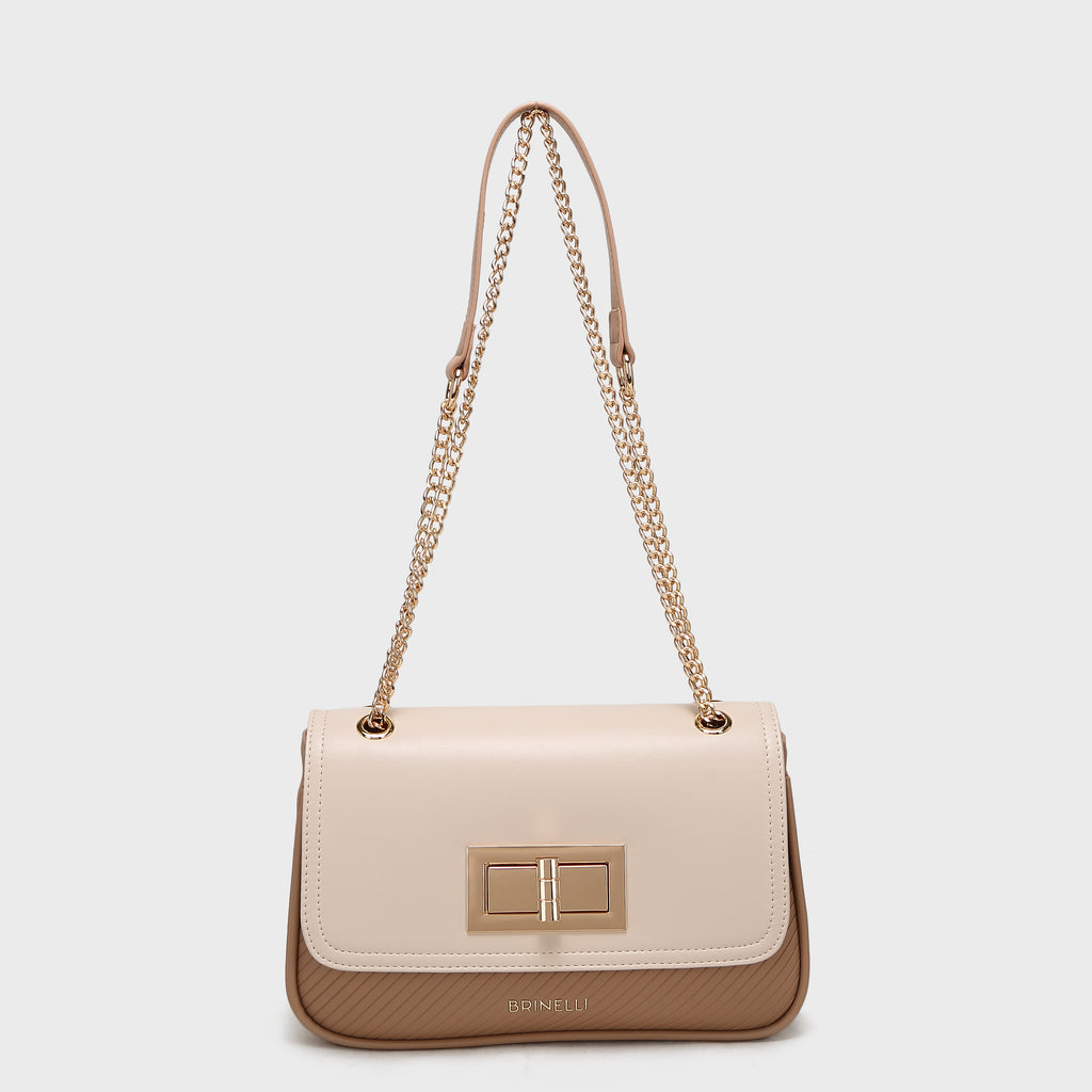 Brinelli Aurelia Shoulder Crossbody Bag Blush & Tan