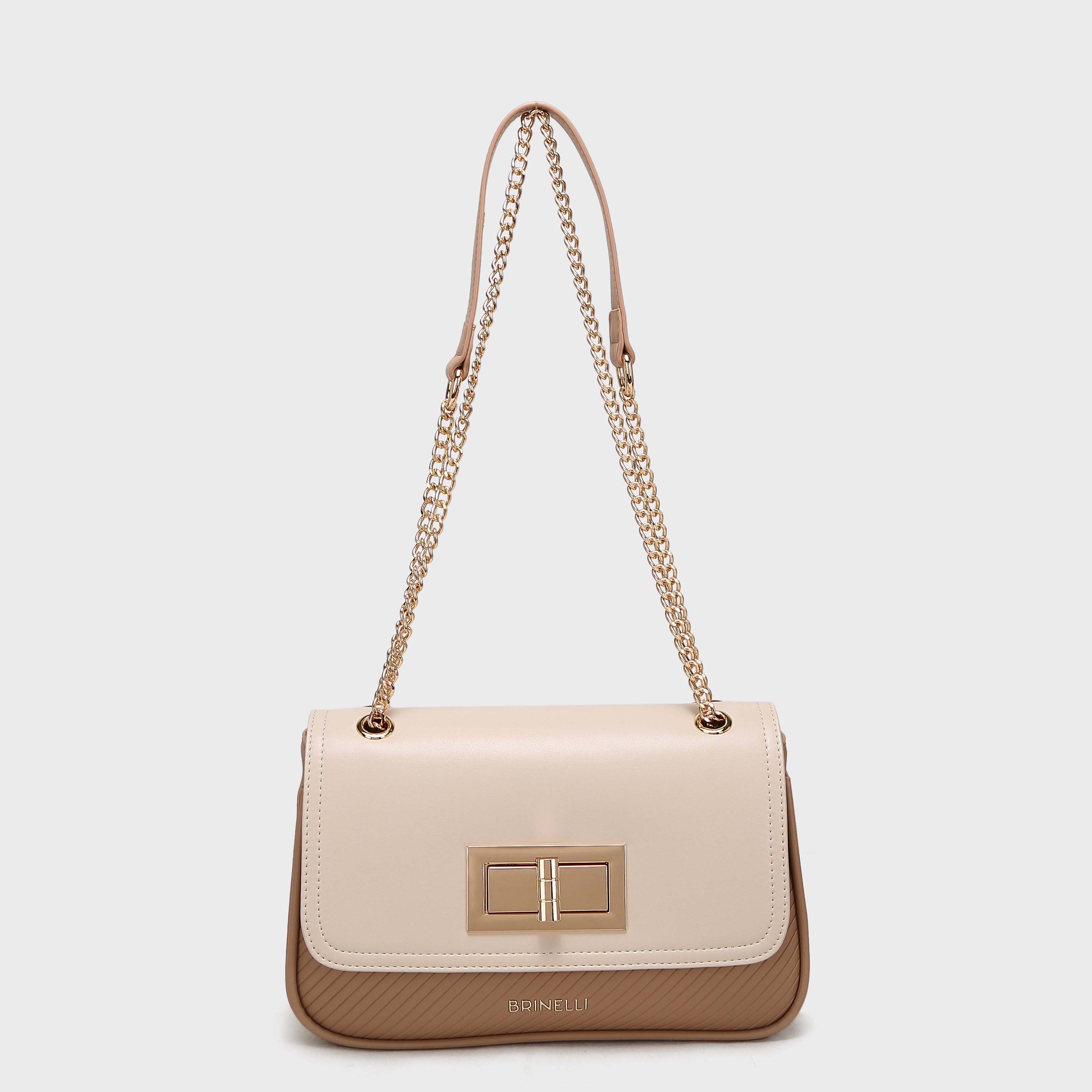 Brinelli Aurelia Shoulder Crossbody Bag Blush & Tan