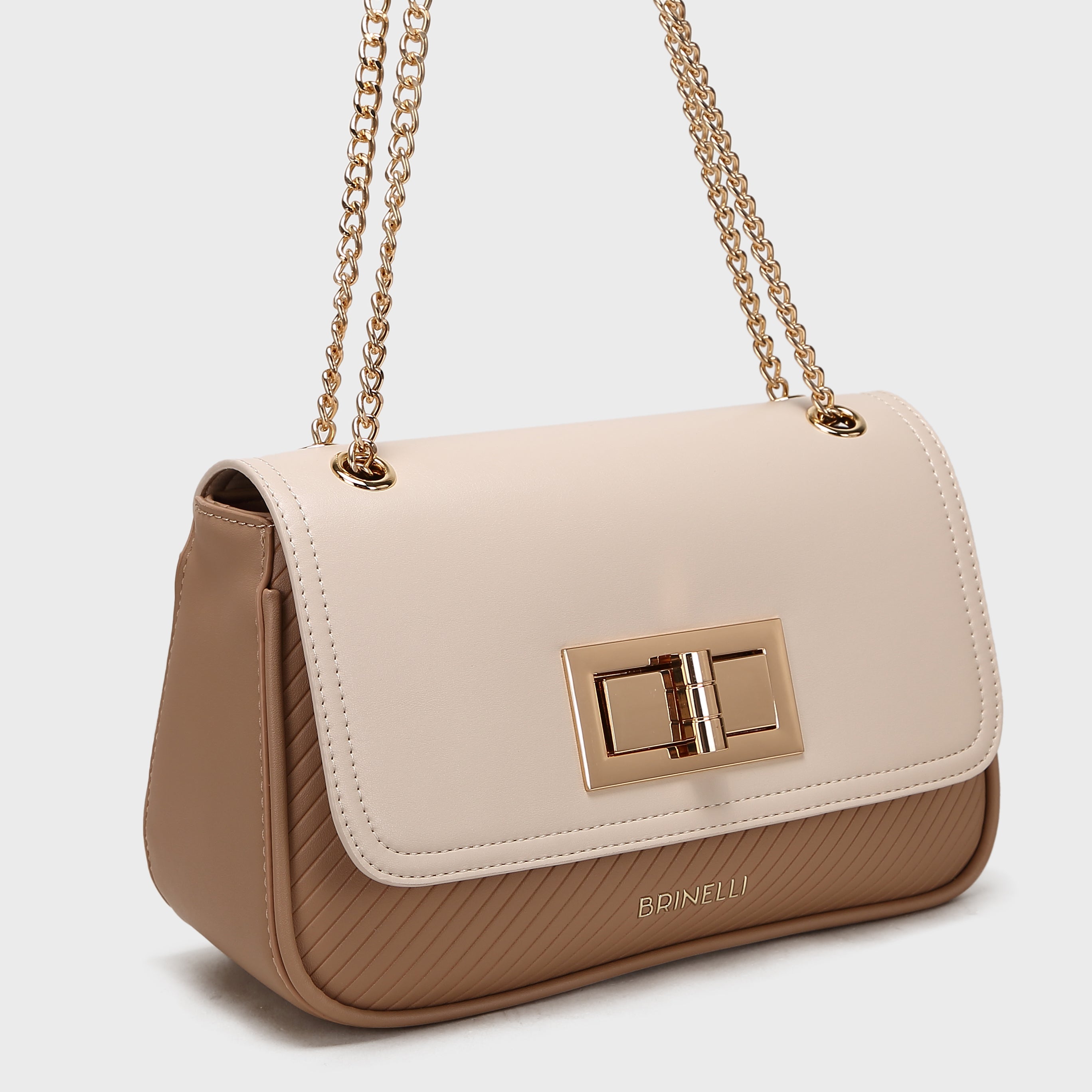 Brinelli Aurelia Shoulder Crossbody Bag Blush & Tan