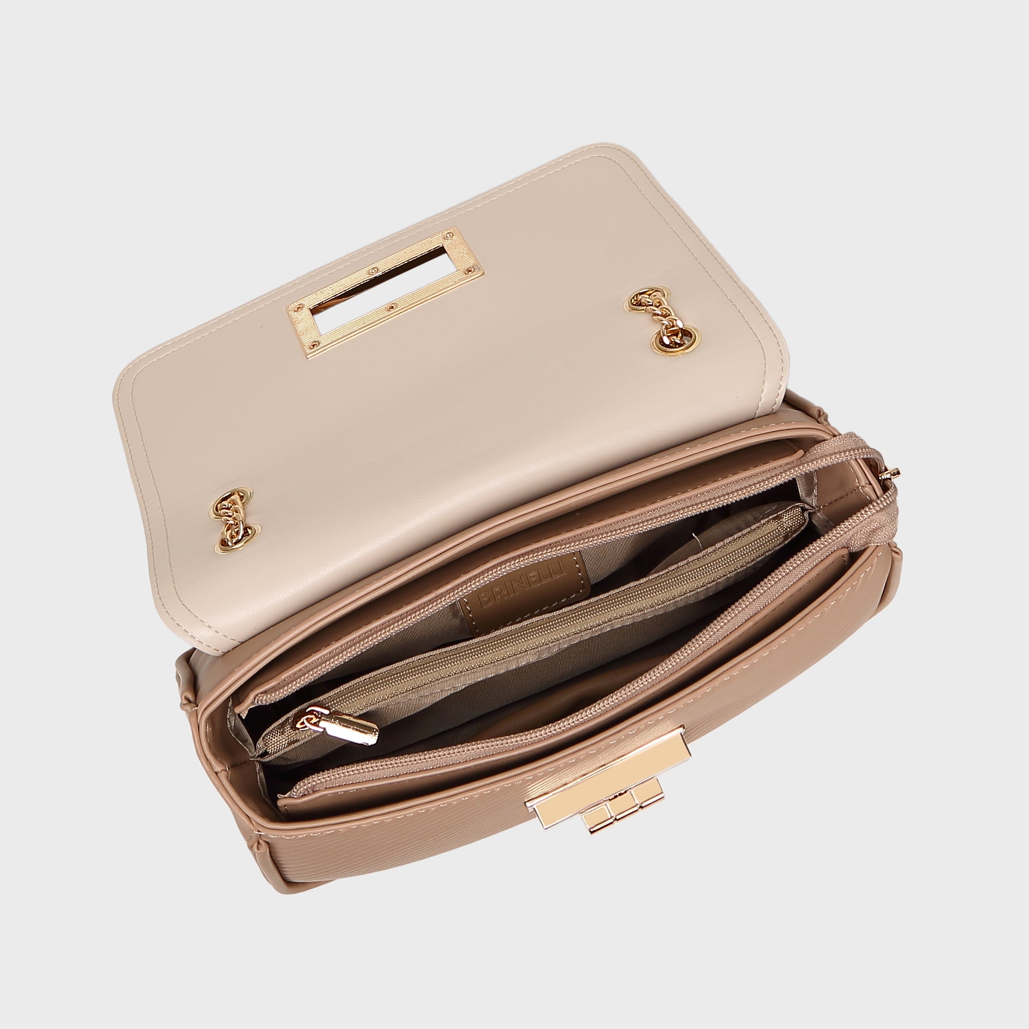 Brinelli Aurelia Shoulder Crossbody Bag Blush & Tan